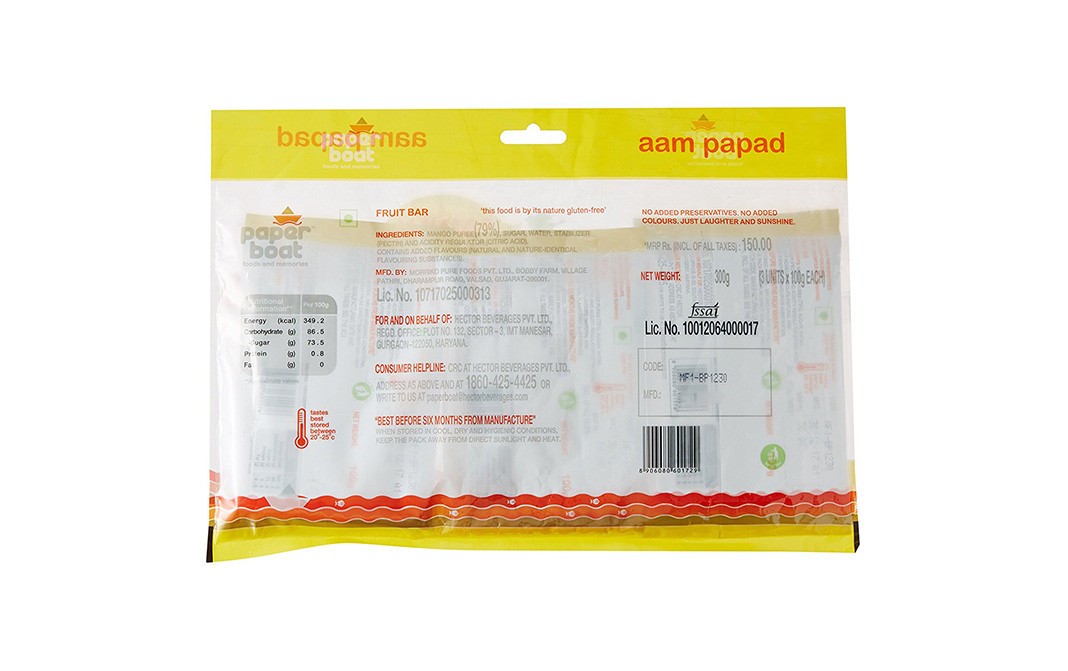 Paper Boat Aam Papad Family   Pack  100 grams